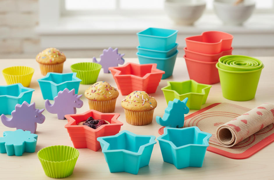 Colorful silicone baking molds