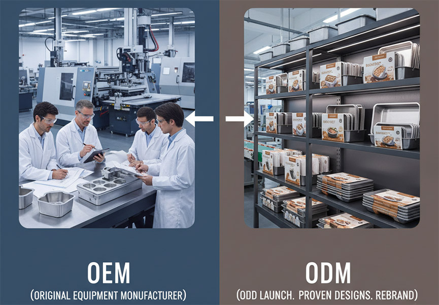 OEM vs ODM stainless steel bakeware manufacturing options
