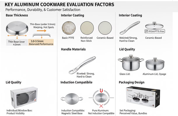 aluminum cookware evaluation factors