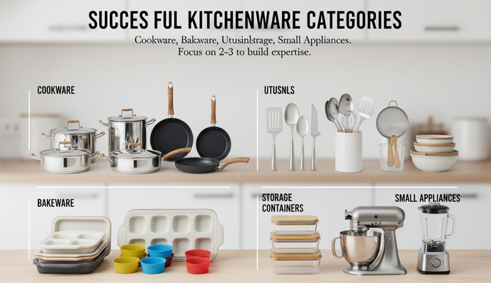 Different types of kitchenware products