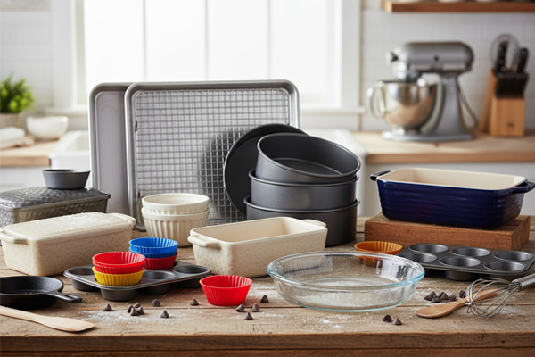 A collection of different types of bakeware products