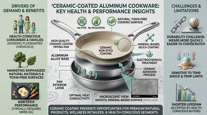 Ceramic coating on aluminum cookware