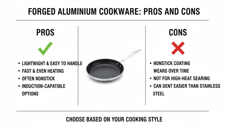 forged aluminum cookware pros and cons