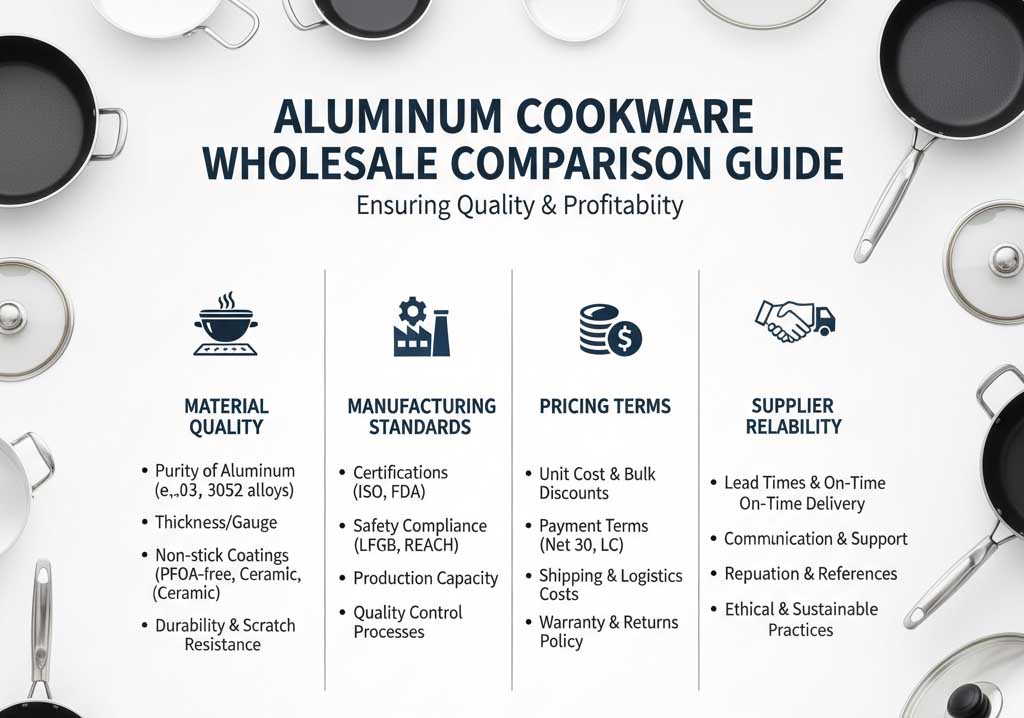 Aluminum cookware comparison for wholesale programs
