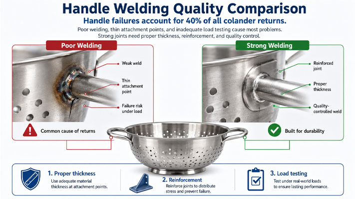 Handle welding quality comparison