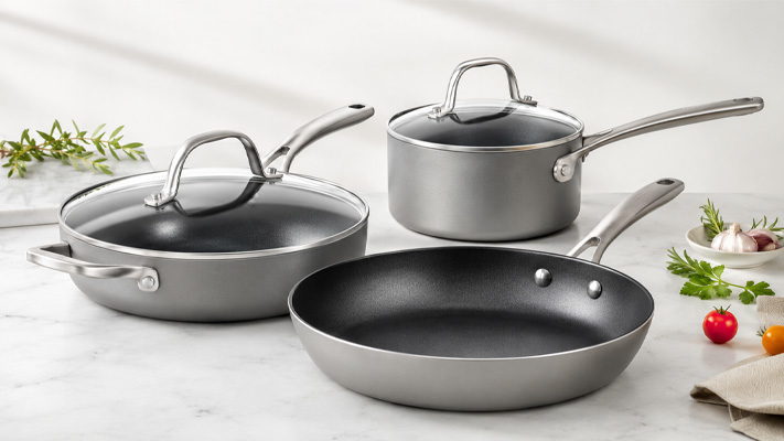 Aluminum non-stick cookware