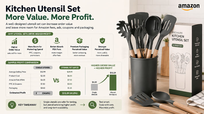 kitchen utensil set Amazon profit