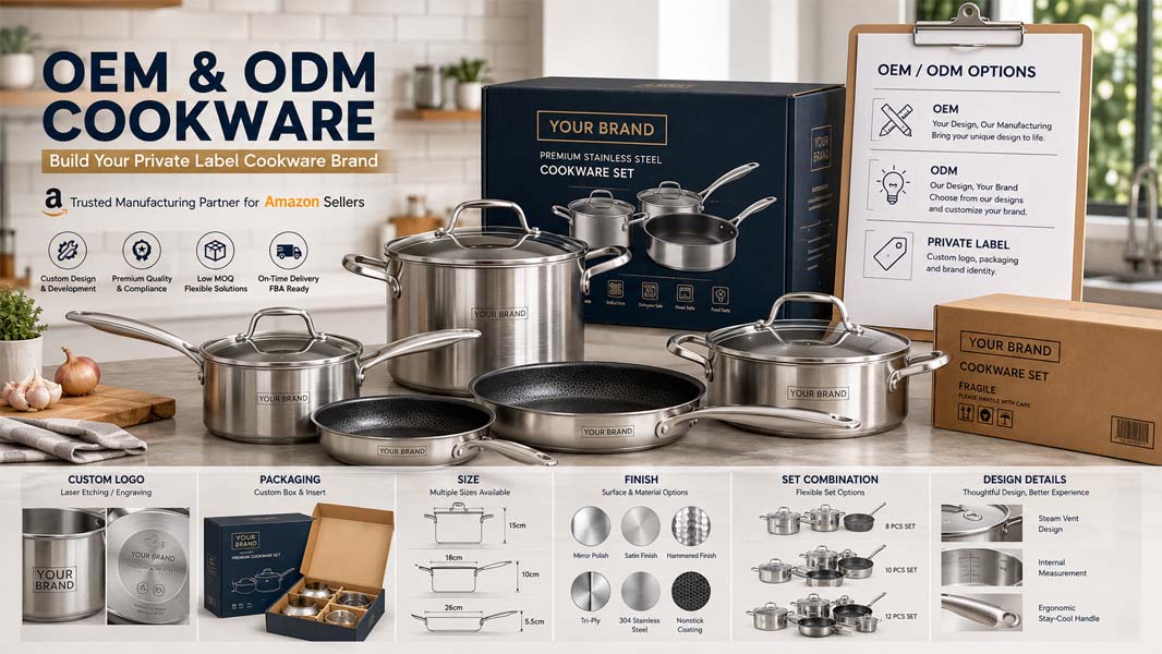 OEM ODM cookware manufacturer for Amazon sellers