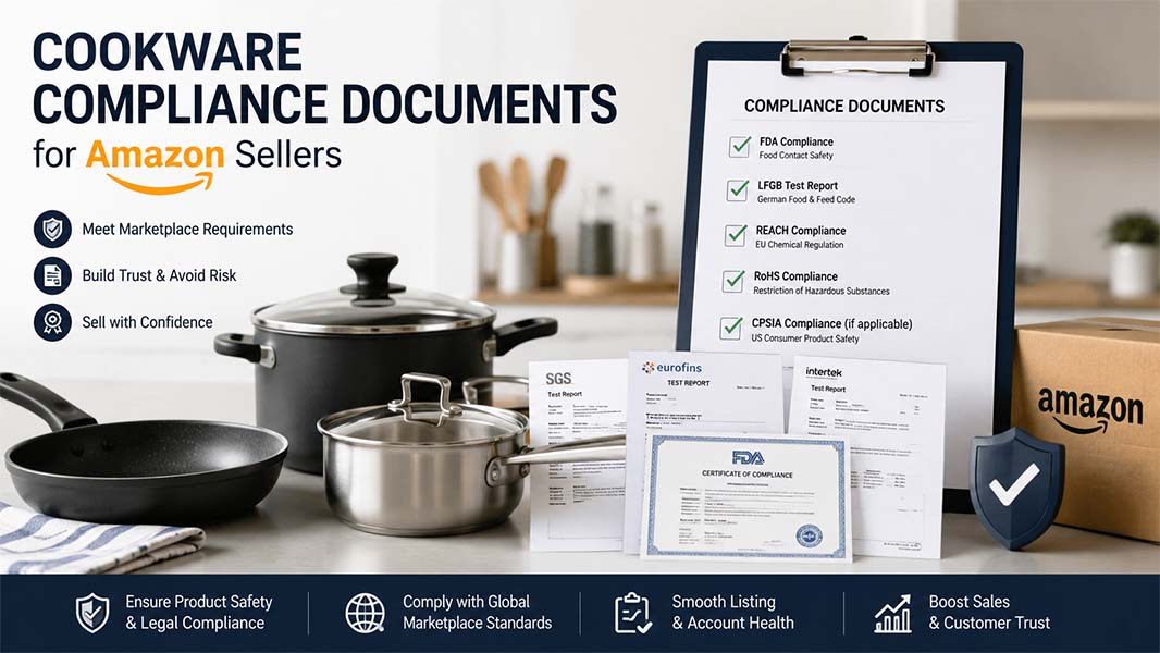 cookware compliance documents for Amazon sellers