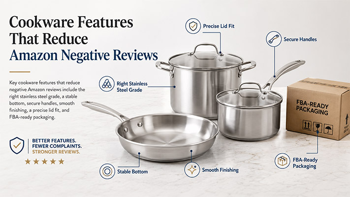 cookware features that reduce Amazon negative reviews