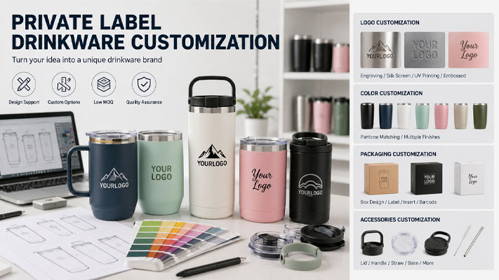 private label drinkware customization