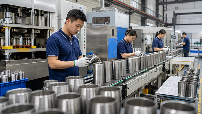 stainless steel tumbler manufacturer factory production